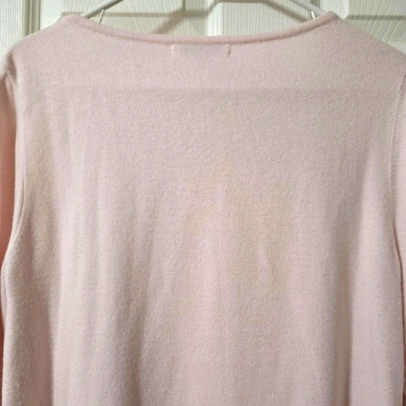 Mercer Street Studio Light Pink Beaded Pearl & Rhinestone Neckline Sweater, EUC! - Picture 8 of 10